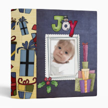 christmas scrapbook/ photo album. vinyl binders