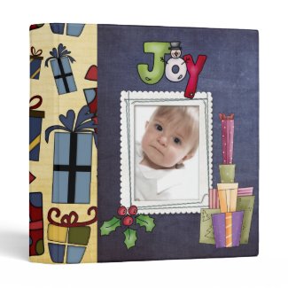 christmas scrapbook/ photo album. vinyl binders