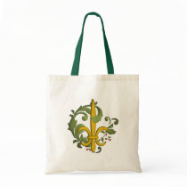 Christmas Scroll Fleur de lis Accent Bag by ARTegrity Christmas Scroll Fleur de lis Accent Bag