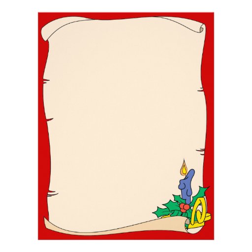 Christmas Scroll Letterhead | Zazzle