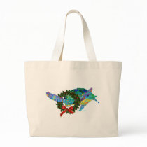 Christmas Sea Turtle Canvas Bags