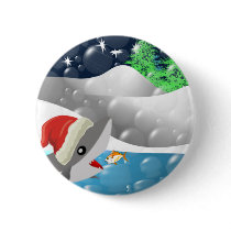Christmas Shark buttons by samack Christmas Shark buttons