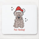 Christmas Sharpei Dog mousepads