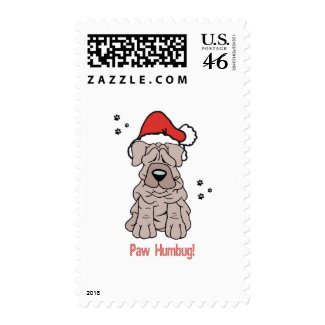 Christmas Sharpei Dog stamp