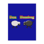 Christmas Sheep Baa Humbug Design Post Card