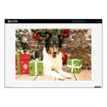 Christmas - Sheltie - Lacey 15" Laptop Decal