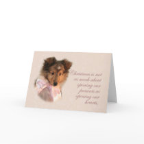 Christmas Sheltie Puppy Card