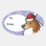 Christmas Shetland Sheepdog / Collie Stickers