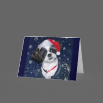 Christmas Shih Tzu Dog Greeting Cards