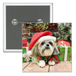 Christmas - Shih Tzu - Gizmo Pinback Buttons