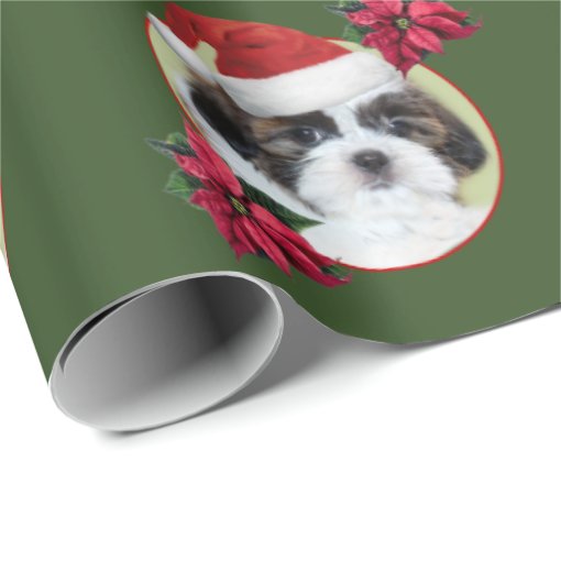 Christmas Shih Tzu Wrapping Paper Zazzle