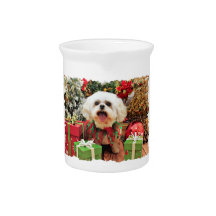 Christmas - Shih Tzu X - Cooper Pitcher