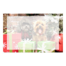 Christmas - Shih Tzu X Maggie - Yorkie Pixie Customized Stationery