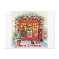 Christmas Shop Postcard