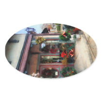Christmas Shop Oval Sticker