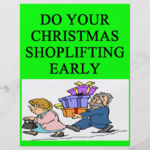 CHRISTMAS shoplifting joke Flyer