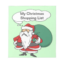 Christmas Shopping List  Notepad notepads