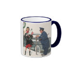 Christmas Shopping; Policeman Feeding the Meter Mug