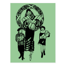 Christmas Shopping Postcard