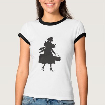 Christmas Shopping Silhouette Shirt by trennea