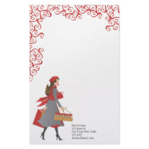 Christmas Shopping stationery