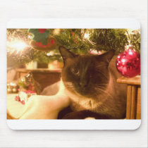 Christmas Siamese mousepads