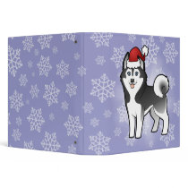 Christmas Siberian Husky / Alaskan Malamute 3 Ring Binders