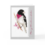 Christmas Sister Grosbeak Bird Card