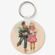 Christmas Skating keychains by Kat_Kapers Christmas Skating keychains