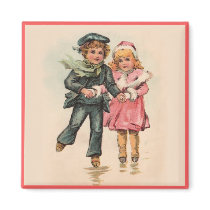 Christmas Skating magnets