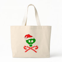 Christmas Skull and Crossbones Tote Bag