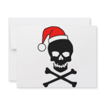 Christmas Skull Black invitations by CelebrationZazzle Christmas Skull Black invitations