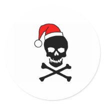 Christmas Skull Black stickers by CelebrationZazzle Christmas Skull Black stickers