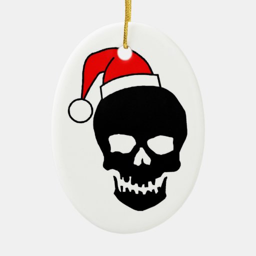 christmas skull ceramic ornament zazzle christmas skull ceramic ornament zazzle