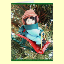 Christmas Sled Ornament cards