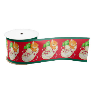 Cat Christmas Craft Ribbon  Zazzle