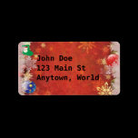 Christmas snow Address Label labels