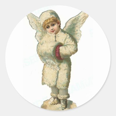 Christmas Snow Angel Sticker