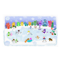 Christmas Snow Day Art Poster Print by jamiecreates1 Christmas Snow Day Art Poster Print