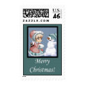 christmas snow girl postage by TheChristmasBoutique christmas snow girl postage