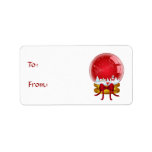 Christmas Snow Globe Custom Address Labels