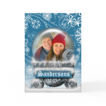 Christmas Snow Globe Greeting Card Template