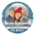 Holiday Snow Globe Template Envelope Seals sticker
