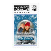 Christmas Snow Globe Template Postage stamp