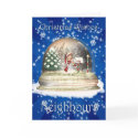 Christmas Snow Globe with little elf and mail box cards