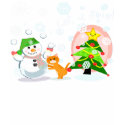 Christmas Snow Scene T-Shirt by jamiecreates1 Christmas Snow Scene T-Shirt