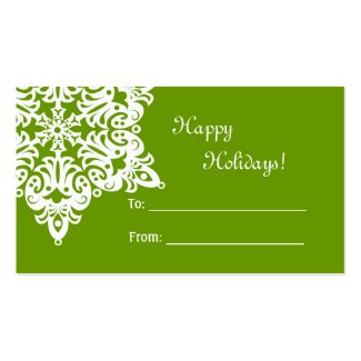 Christmas Snowflake Gift Tag Business Card