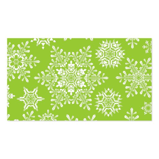 Christmas Snowflake Gift Tag Business Card Templates (back side)