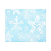 Christmas Snowflake Pattern Stretched Canvas Prints