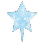 Christmas Snowflake Pattern Star Cake Topper